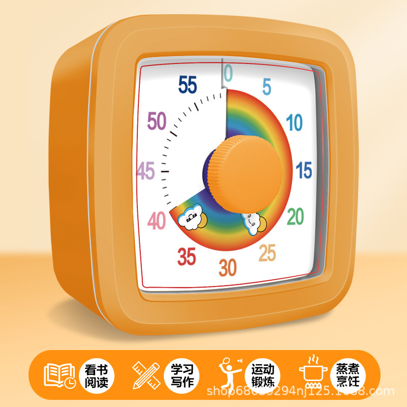 Timer Rainbow visual timer for kids, classroom self-discipline 0–60 min, compact 0.3 kg
