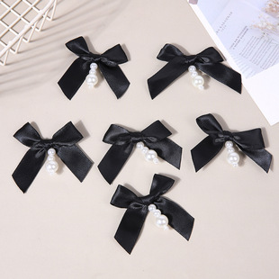 Ribbon Bow Garment Accessories Hair Accessories Earrings Chest DIY Socks Children's Accessories Sweet Ribbon Pearl Knot