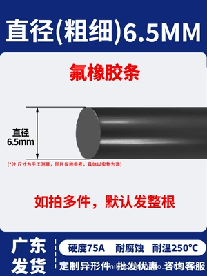 Avtomobil səs izolyasiya zolaqları — solid sealing round strip - fluorine-rubber-65mm-round-bar-1m