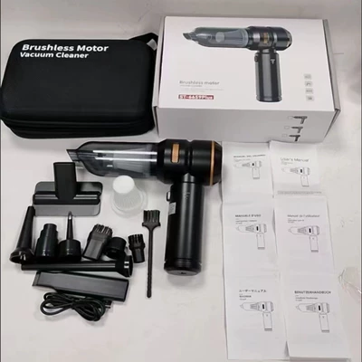 Car vacuum cleaner suction and blowing integrated dual-purpose wireless mini vacuum cleaner car household electric dust blower with large suction power (Tozsoranlar) - st-6659-black-gold-111-v16000pa-suit