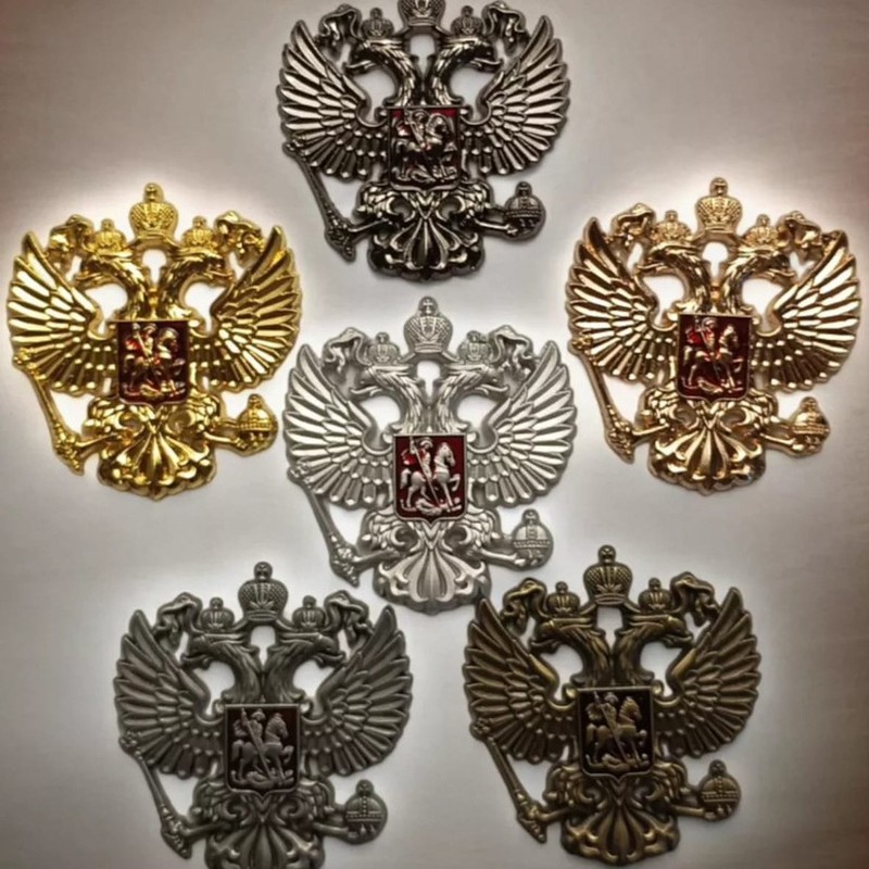 国境を越えたロシアの国章外国貿易ホット販売双頭鷲バッジ合金レトロソビエト勲章アクセサリー金属ステッカー|undefined