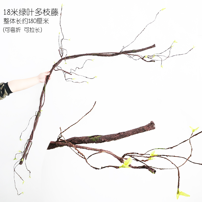 1.8 meters green leafy multi-branched vine-dry branches