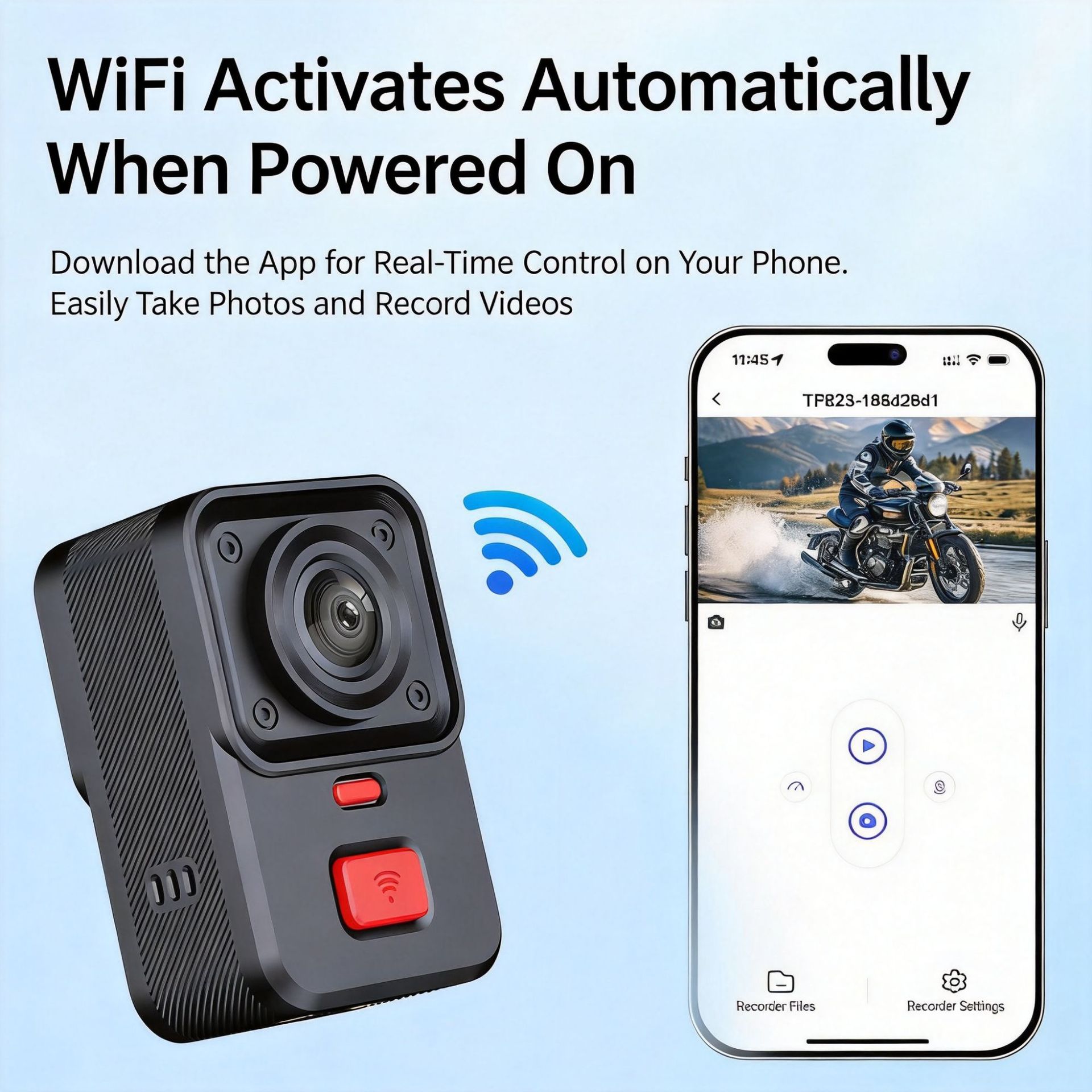 New Q8 Motorcycle Dashcam with Dual Recording, Electric Vehicle Riding GPS Tracking, IP66 Waterproof and Anti-Theft