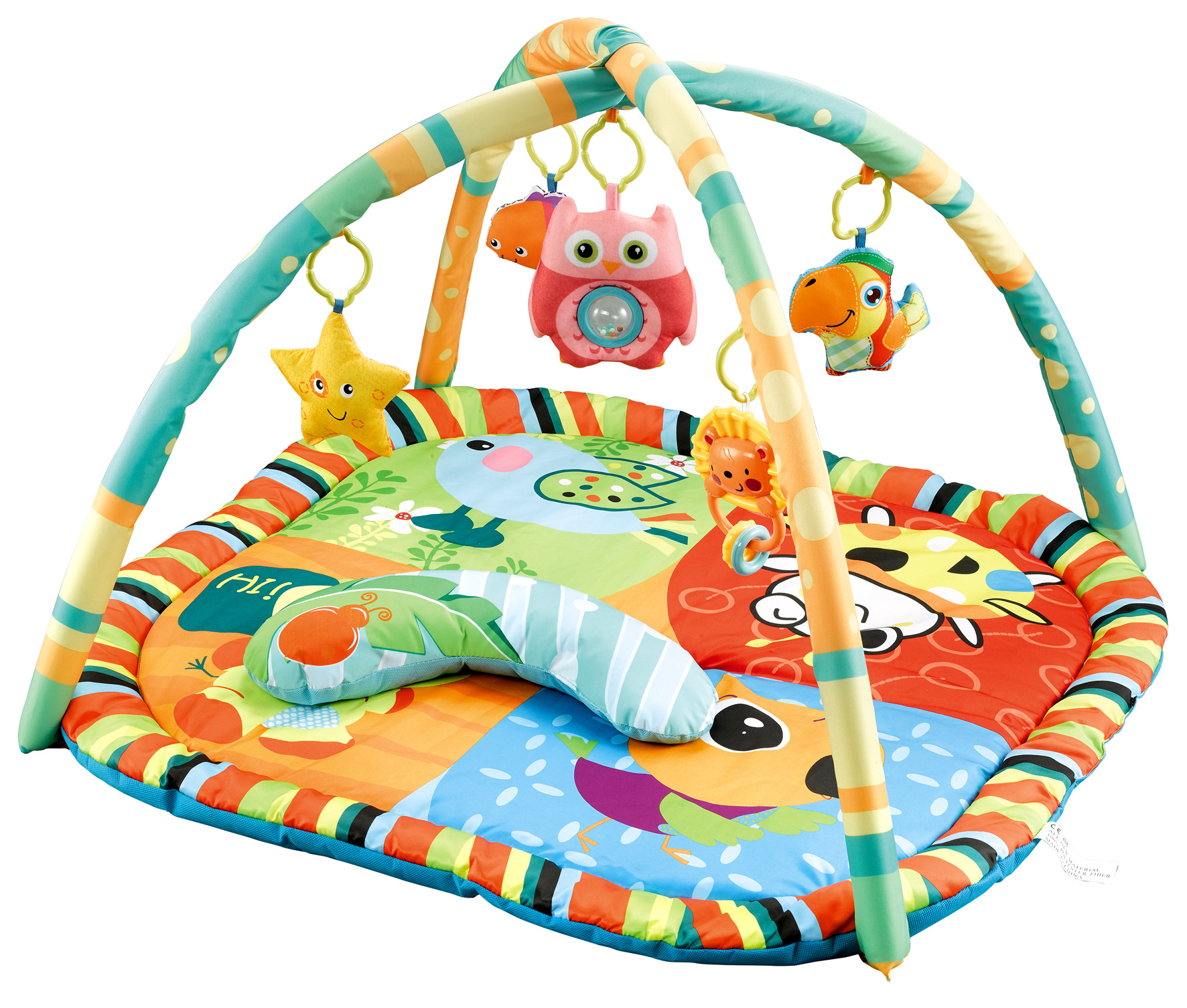 Gimnasio de Actividades y Tapete de Gateo de 0 a 3 Años, Plástico, Plegable, Lavable a Máquina, para Bebés