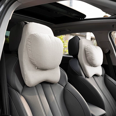 Headrest – Xiaopeng G7 car headrest - third-generation-cashmere-headrests-off-white-a-pair
