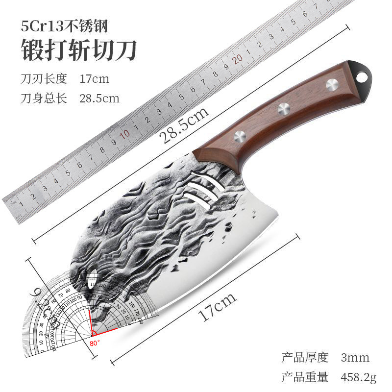 Cuchillo de cocina doméstico, cuchillo de cabeza de pescado super rápido, cuchillo de carne afilado, cuchillo de cocina de corte y corte de doble uso