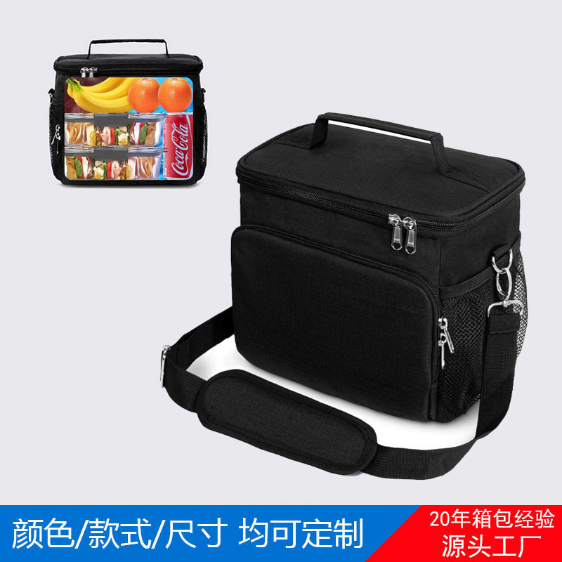 跨境热款便当包 肩带可调节午餐袋 食物手提包保温午餐包冰袋定制