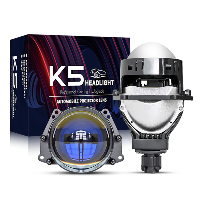 K5 bifoptic lens 3 inch 2.5 inch double lamp cup 65W high power car LED headlight LED lamp H4 H7 H11