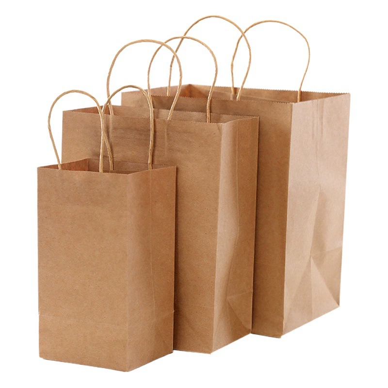 Толстый кожаный бумажный пакет мелкий заказ с печатью логотипа молочного чая кофе бумажный пакет гамбургер жареная курица упаковочная сумка