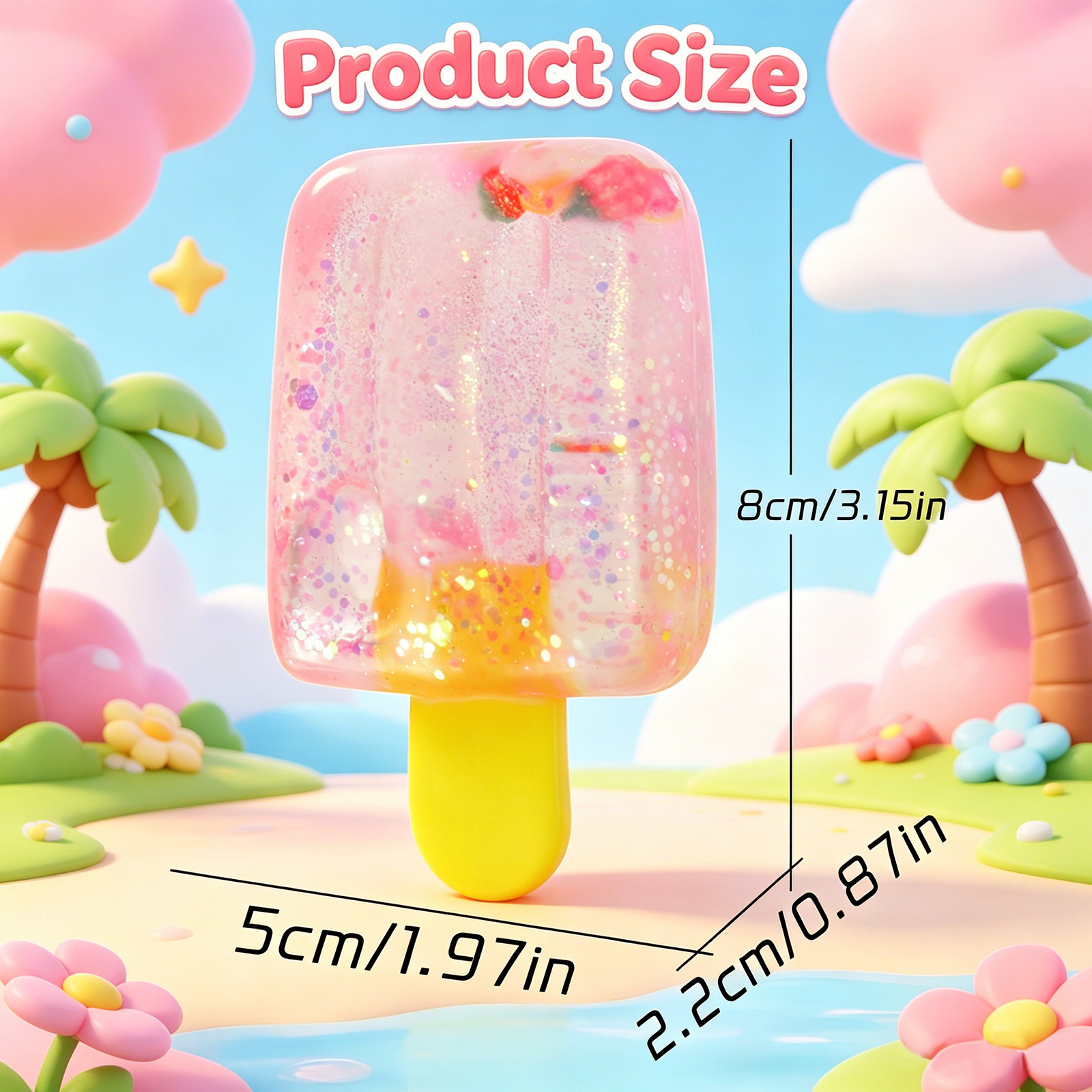 Ice cream pinch fun-gold pink opp / Opp packaging