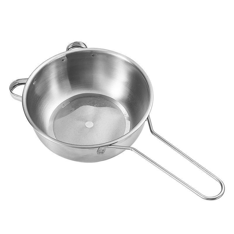Transfronterizo 304 cucharas de acero inoxidable tamiz de arroz leche de soja filtro de filtro de malla de filtro de malla de filtro de polvo tamiz de olla caliente cucharas de pesca
