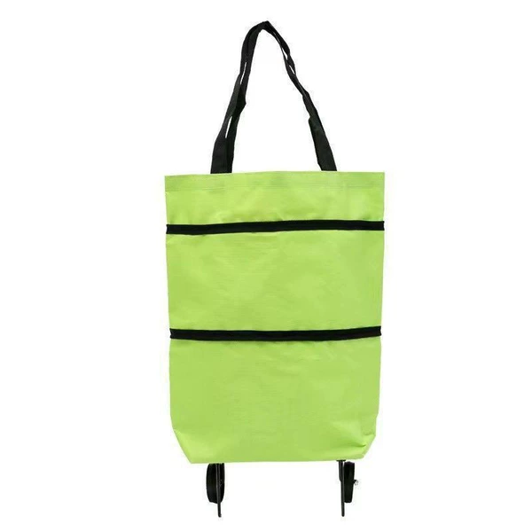 Green belt wheel shopping bag [25 catties of load bearing]