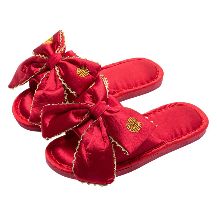 Свадебные тапочки большие красные свадебные тапочки пара свадебных свадебных праздничных свадебных туфель