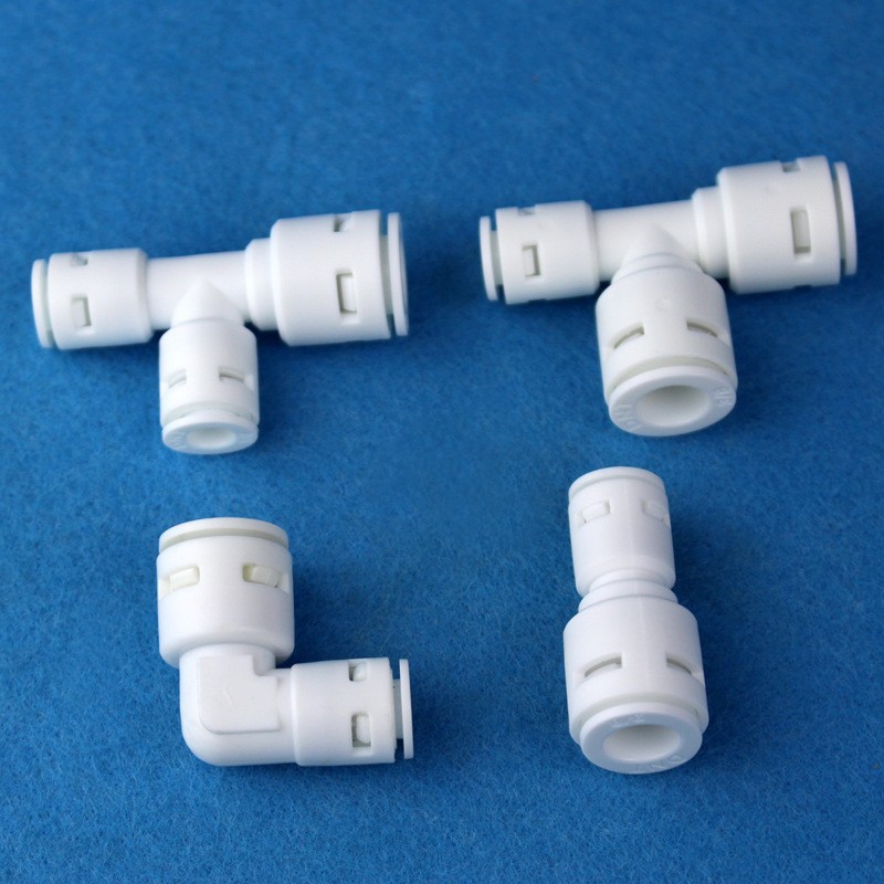 9.5MM6.5MM tee tubería variable enchufe rápido Conector sin tarjeta de tres giros de dos puntos de reducción Conector 3-Change 2 codo recto