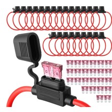 24件防水汽车替换内联保险丝支架ATC叶片保险丝10AWG40 A
