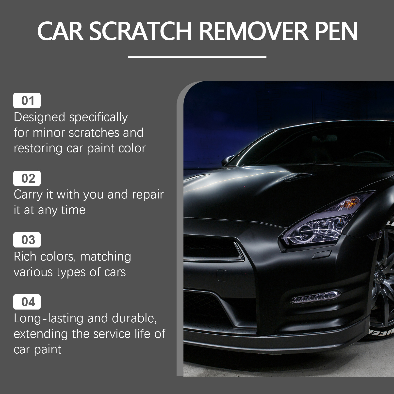 Rayhong car scratch repair pen, car paint care and maintenance, car color restoration pen