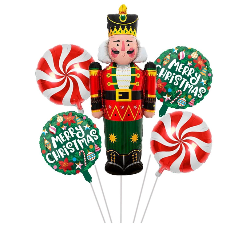 Трансграничная внешняя торговля Рождественский декоративный воздушный шар набор Орех Солдат конфеты новогодняя елка украшения