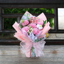 母亲节康乃馨摆摊小花束送妈妈生日礼物节日礼品仿真香皂花束批发