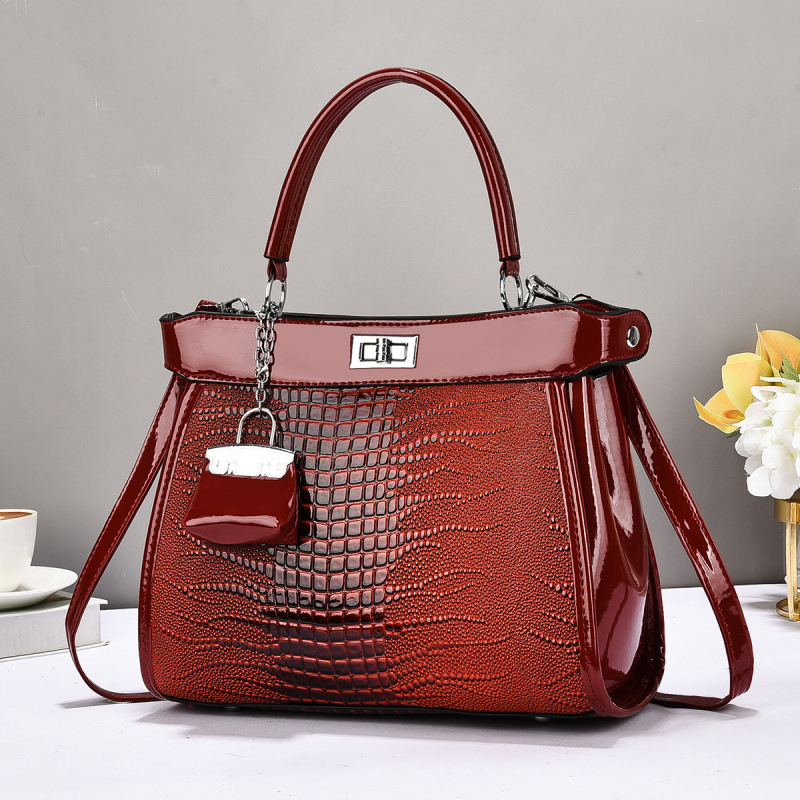 Bolso de mano con patrón de cocodrilo 2025, bolsos de mujer, nuevos bolsos de hombro casuales, bolsos de viaje de moda