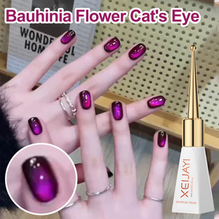 Bauhinia Cat's Eye Nail Art New Purple Crystal Cat's Eye Cyber Celebrum Popular Varied Cat's Eye Gel Polarized Nail Art Shop Special
