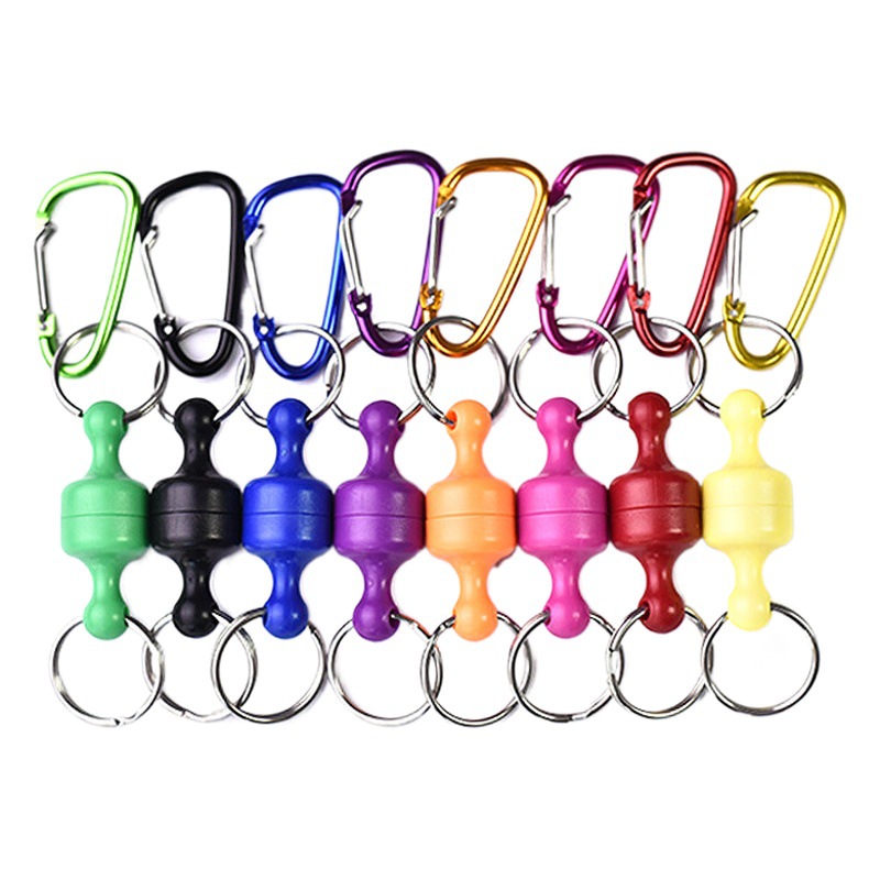 Nueva luya pesca hebilla colgante hebilla magnética al aire libre montañismo hebilla colgante rápida cuerda perdida inalámbrica fuerte hebilla telescópica magnética