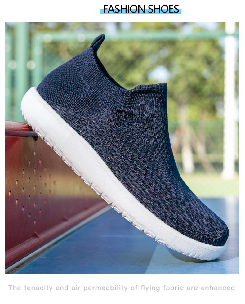 Cross-border Wide-toe Sock Barefoot Large Size M's Walking Shoes, Foreign Trade Lightweight Slip-on Casual Shoes For_vogvips.com