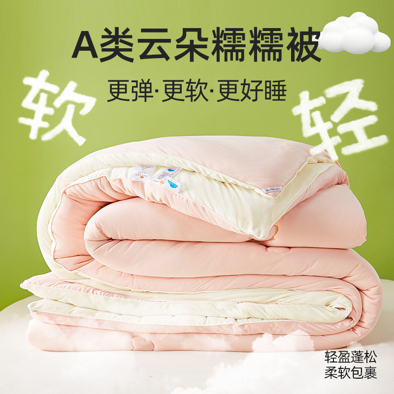 2025 Class A Mother and Infant Grade Feel Super Soft Cloud Quilt Winter Quilt Spring and Autumn Quilt Core Thickened Warm Knitted Cotton