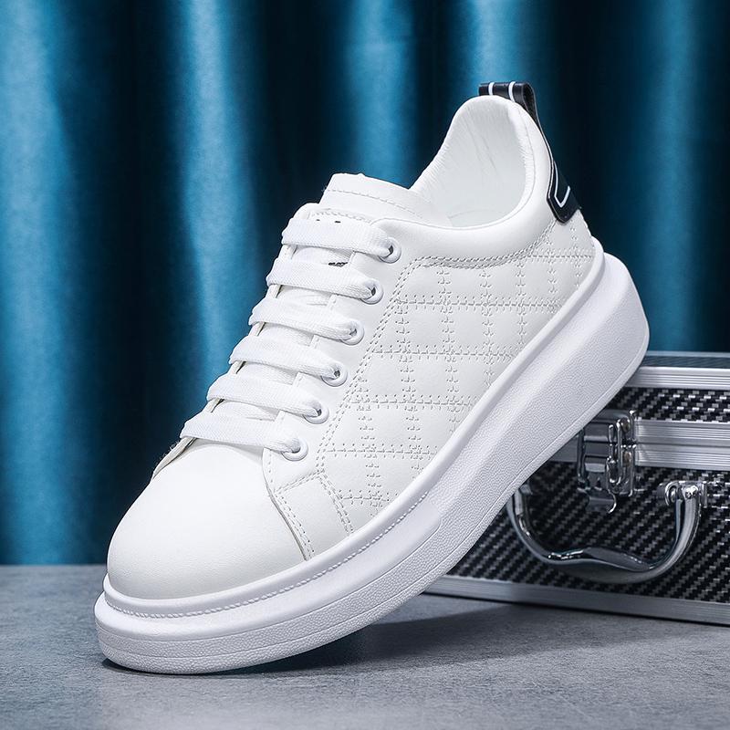 2023 été nouveaux hommes Mc Queen baskets étudiant respirant plate-forme booster chaussures pour hommes polyvalent à la mode blanc chaussures_voghion.com