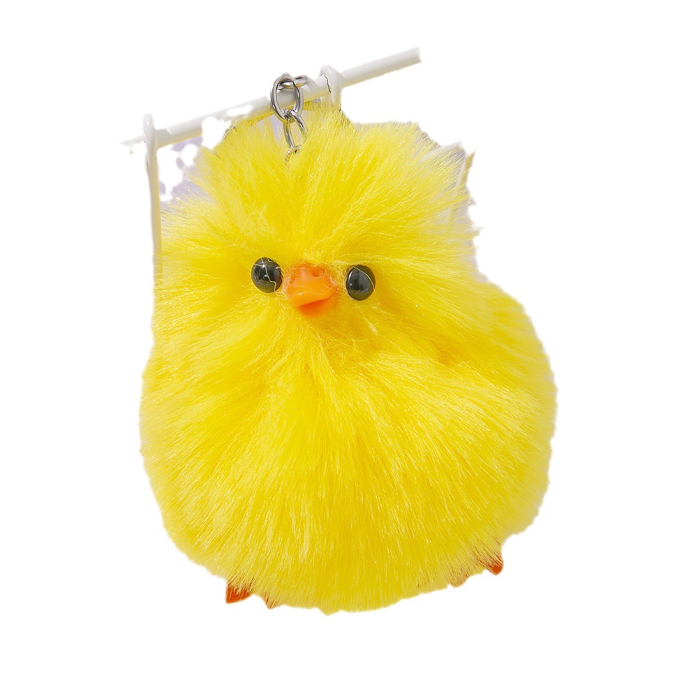 Directo de fábrica dibujos animados lindo pollo muñeca llavero estudiante bolso adornos