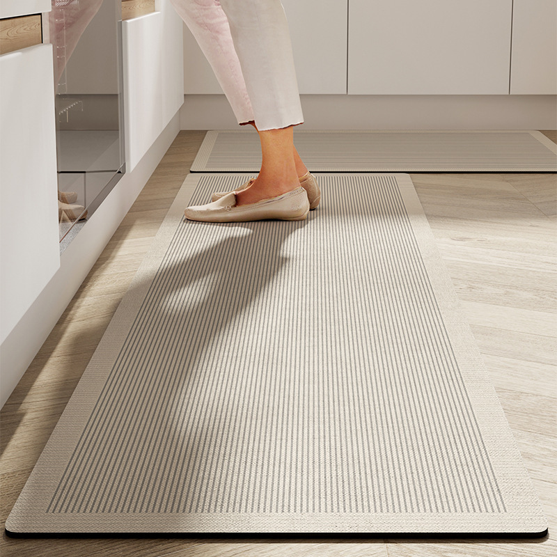 Simple Style Kitchen Floor Mat Household Wear-resistant Absorbent Diatom Mud Floor Mat Japanese-style Washable Quick-drying Anti-slip Mat