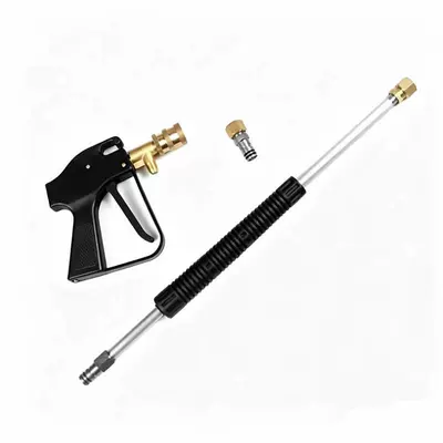 Shanghai Panda QL-280 high-pressure washer gun head, car wash water gun, quick-connect long gun, 220V all-copper short gun (High pressure car wash water gun) - dual-purpose-long-gun-and-short-gun