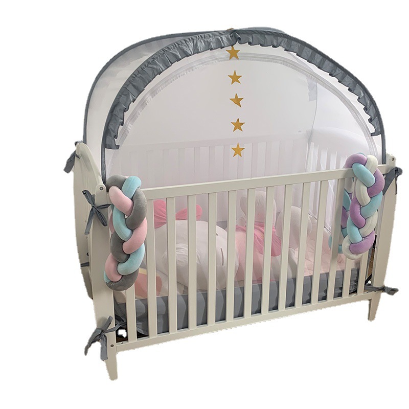 儿童防摔蒙古包Baby Crib Tent Crib Net 弹出式美国婴儿床蚊帐