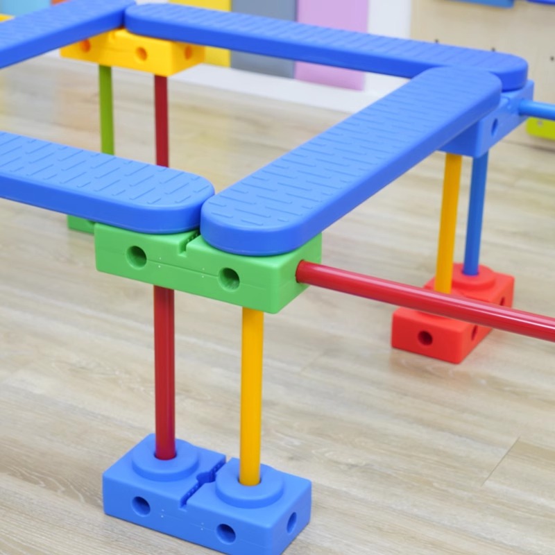 Equipos de entrenamiento sensorial Vientiane combinación de ladrillo de medio ladrillo para niños ayuda de enseñanza física de ladrillo cuadrado completo juguetes de madera de equilibrio doméstico