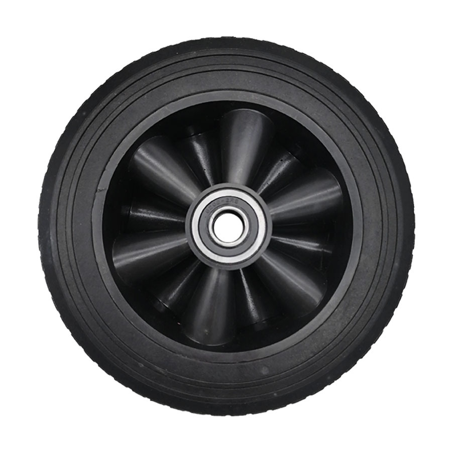 厂家直售 8x2.5 实心橡胶轮 空压机小型农业机械轮垃圾桶胶粉轮