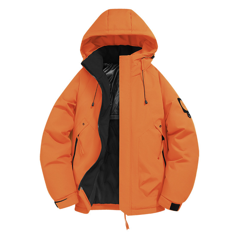 Autumn cotton jacket for outdoor sports, hooded, warm, high-end feel, group purchase benefits, unisex mountaineering jacket