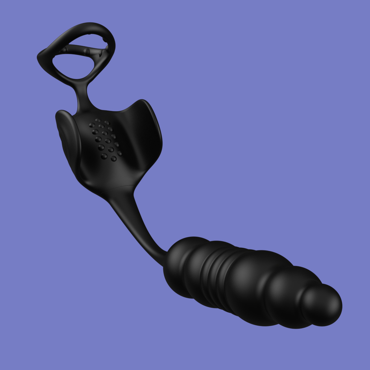 App-Controlled Telescopic Prostate Massager with Vibrating Rear Plug, Silicone — detail image 12