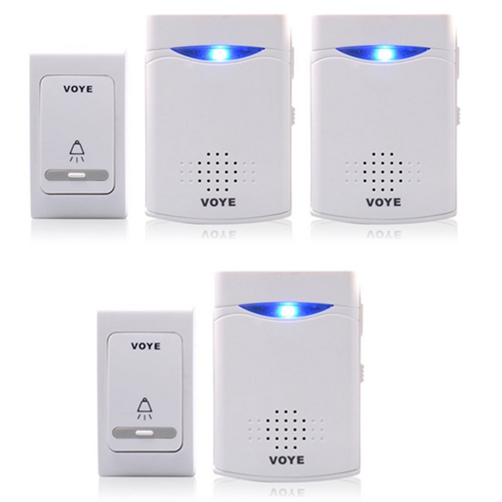 ebay亚马逊热销V006B2一拖二无线门铃38首铃声VOYE爱腾老人呼叫器