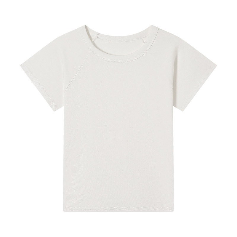 H105肩袖丸襟正肩半袖tシャツ女性夏ギャル紫デザイン感スリム着痩せ上着|undefined