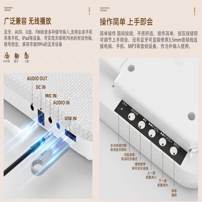 Wall speakers for gym for commercial use, bluetooth 3