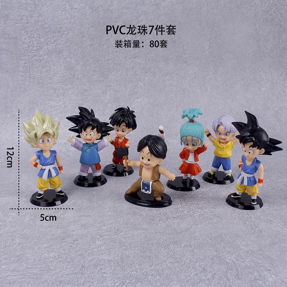 ドラゴンボールアニメのフィギュアスーパーサイヤ人悟空貝吉塔のデスクトップの置物の模型戦損超四悟吉塔
