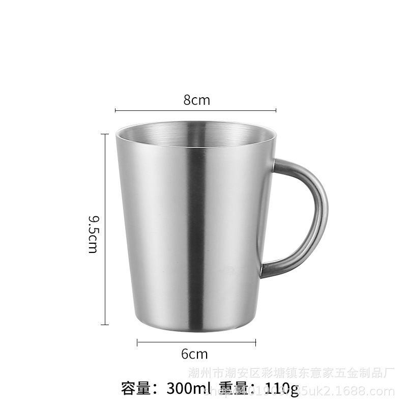 メーカー直供越境ビールグラス304ステンレスコップ韓国式コーヒーコップ二重断熱屋外バーベキュー|undefined