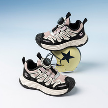 HOBIBEAR双网春秋运动鞋透气舒适纽扣鞋中大童户外跑步鞋厂家直销