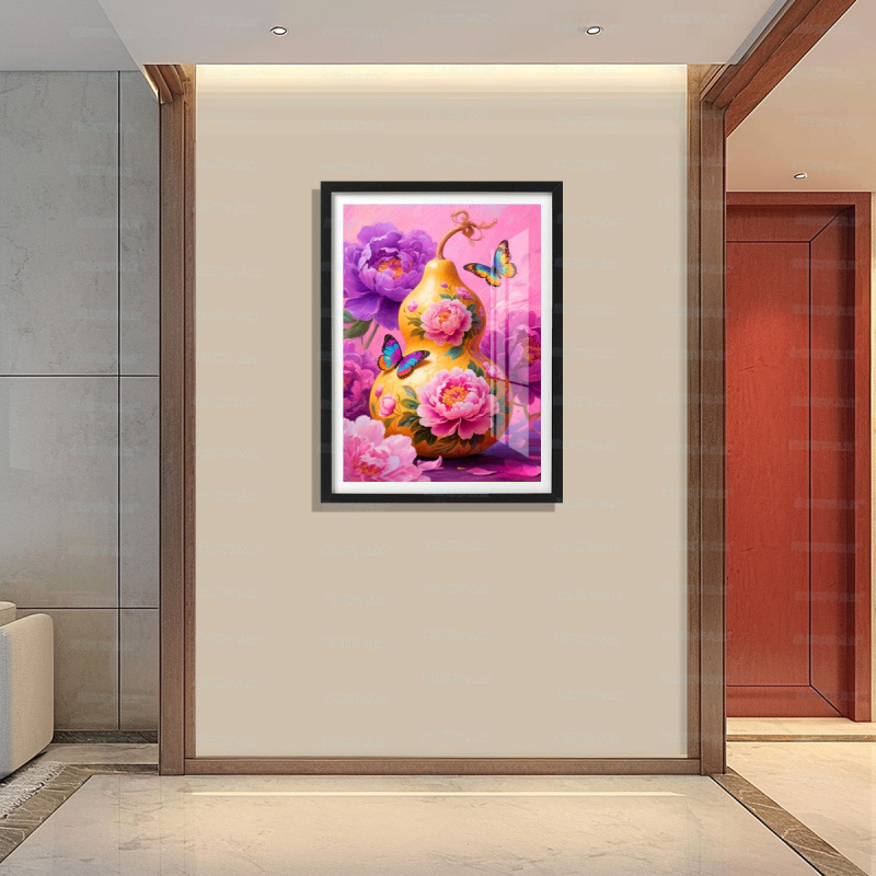 [Algodón importado] Mona Lisa Real bordado de cruz, Fu Man Tang-Peony Shangxiang bordado de hilo auspicioso estilo chino