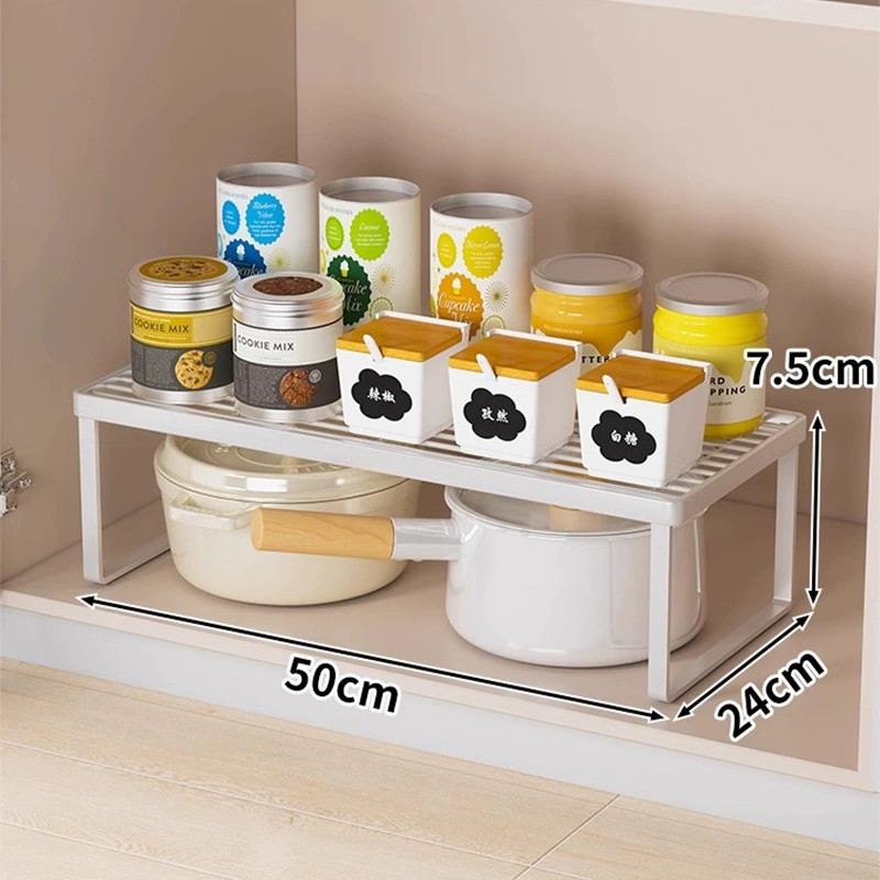Kitchen Cabinet Shelf Organizer Rack, Multi-Size Desktop & Cabinet Storage