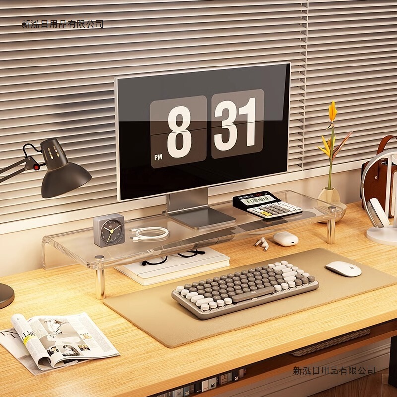 Acrylic Monitor Computer Elevated Stand Desktop Storage Rack Home Office Elevated Laptop Stand Acrylic Monitor Computer Elevated Stand Desktop Storage Rack Home Office Elevated Laptop Stand