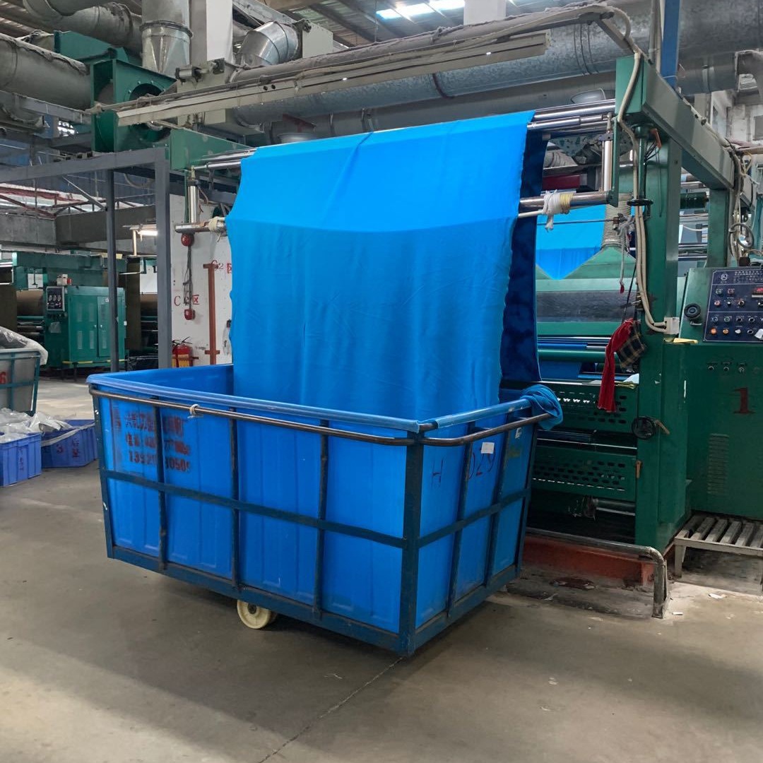 印染机械厂用全新加厚方箱推布车 /1550L防生锈槽钢车架染布车