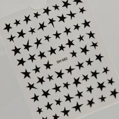 単色五芒星ネイルステッカー 平面粘着 シンプルで汎用性の高い五芒星DIYネイルステッカー装飾品 DHタイプ