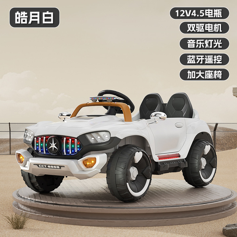 coche eléctrico para niños con cuatro ruedas, coche de batería para niños con juguetes de control remoto