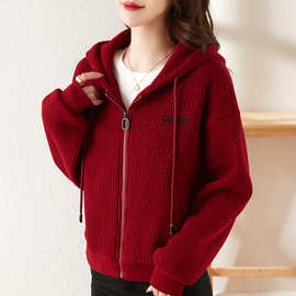 拉链开衫宽松连帽卫衣女oversize加绒上衣厚外套2025秋冬新款爆款