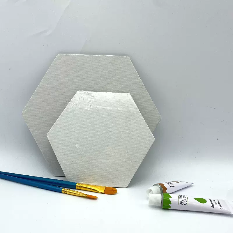 多边形油画板学生绘画丙烯颜料水彩或水粉帆布手绘油画布热销画框